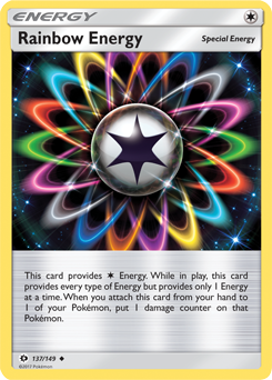 Rainbow Energy 137/149 Pokémon card from Sun & Moon for sale at best price