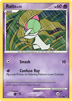 Common Pokémon card Ralts 15/17 from POP 7 expansion
