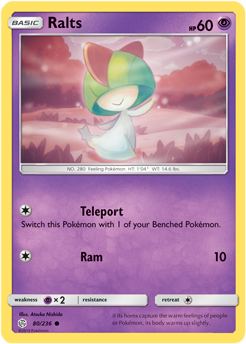 Ralts 80/236 Pokémon card from Cosmic Eclipse for sale at best price