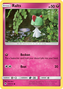 Ralts 139/214 Pokémon card from Lost Thunder for sale at best price