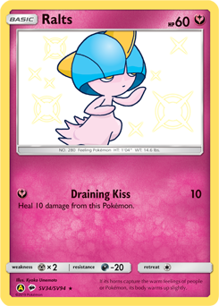 Shining Pokémon Pokémon card Ralts SV34/SV94 from Hidden Fates expansion