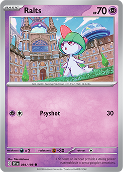 Common Pokémon card Ralts 084/198 from Scarlet & Violet expansion