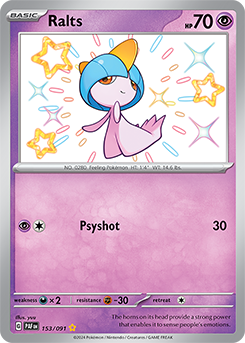 Ralts 153/91 Pokémon card from Paldean fates for sale at best price