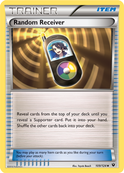 Uncommon Pokémon card Random Receiver 109/124 from Fates Collide expansion