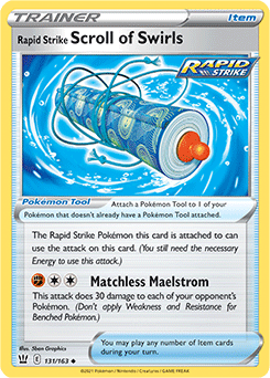 Rapid Strike Scroll of Swirls 131/163 Pokémon card from Battle Styles for sale at best price