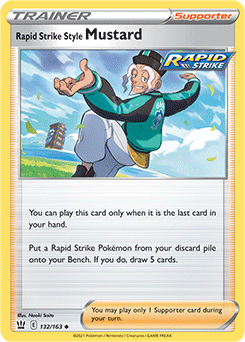 Rapid Strike Style Mustard 132/163 Pokémon card from Battle Styles for sale at best price