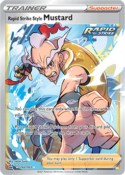 Rapid Strike Style Mustard 162/163 Pokémon card from Battle Styles for sale at best price