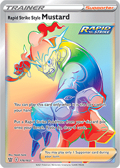 Rapid Strike Style Mustard 176/163 Pokémon card from Battle Styles for sale at best price
