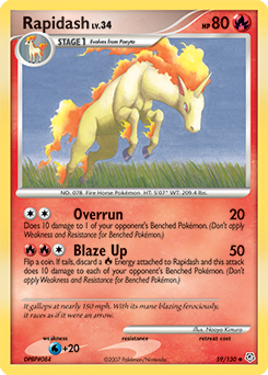 Rapidash 59/130 Pokémon card from Diamond & Pearl for sale at best price