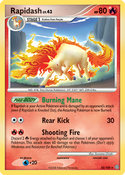 Rapidash 22/100 Pokémon card from Stormfront for sale at best price
