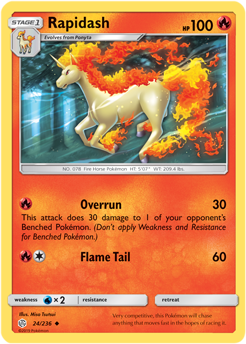 Rapidash 24/236 Pokémon card from Cosmic Eclipse for sale at best price