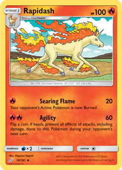 Rapidash 18/181 Pokémon card from Team Up for sale at best price