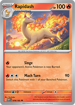 Rapidash 78/165 Pokémon card from 151 for sale at best price