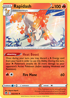 Rapidash 022/195 Pokémon card from Silver Tempest for sale at best price
