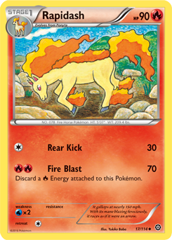 Rapidash 17/114 Pokémon card from Steam Siege for sale at best price