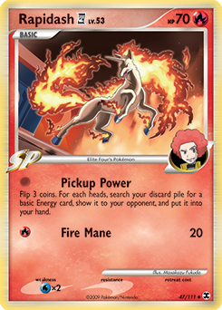 Rapidash Pokémon 4 47/111 Pokémon card from Rising Rivals for sale at best price