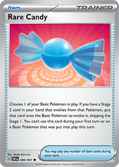 Rare Candy 89/91 Pokémon card from Paldean fates for sale at best price