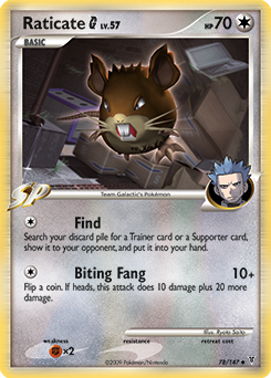 Uncommon Pokémon card Raticate 78/147 from Supreme Victors expansion
