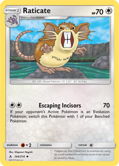 Raticate 144/214 Pokémon card from Unbroken Bonds for sale at best price