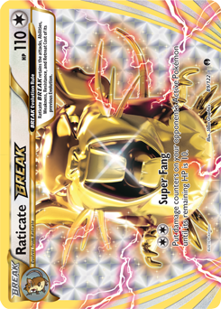 Turbo Pokémon card Raticate BREAK 89/122 from Breakpoint expansion