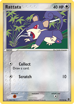 Carte Pokémon Rattata 77/112 de la série Ex Rouge Feu Vert Feuille en vente au meilleur prix