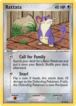 Rattata 72/109 Pokémon card from Ex Team Rocket Returns for sale at best price