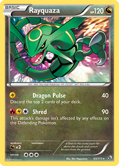 Carte Pokémon Rayquaza 93/113 de la série Legendary Treasures en vente au meilleur prix