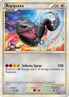 Shining Pokémon Pokémon card Rayquaza SL10 from Call of Legends expansion