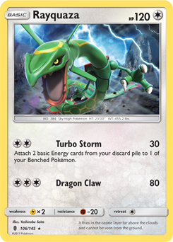 Rayquaza 106/145 Pokémon card from Guardians Rising for sale at best price