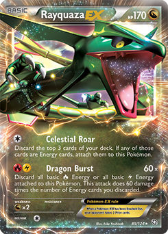 Rayquaza EX 85/124 Pokémon card from Dragons Exalted for sale at best price