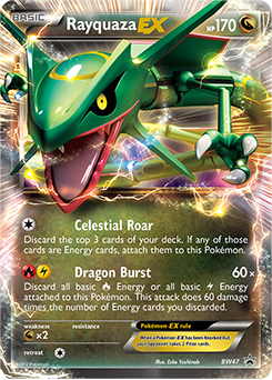 Promo Pokémon card Rayquaza EX BW47 from Back & White Promos expansion
