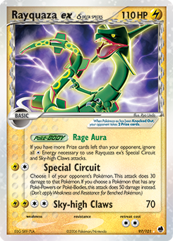 Carte Pokémon Rayquaza ex 97/101 de la série Ex Île des Dragons en vente au meilleur prix