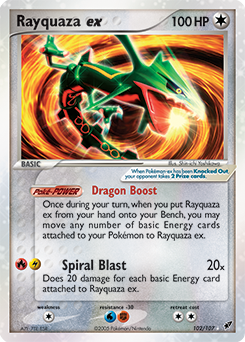 Carte Pokémon Rayquaza ex 102/107 de la série Ex Deoxys en vente au meilleur prix