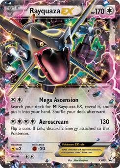 Promo Pokémon card Rayquaza EX XY69 from XY Promos expansion