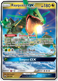Rayquaza GX 109/168 Pokémon card from Celestial Storm for sale at best price
