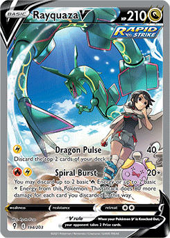 Rayquaza V 194/203 Pokémon card from Evolving Skies for sale at best price