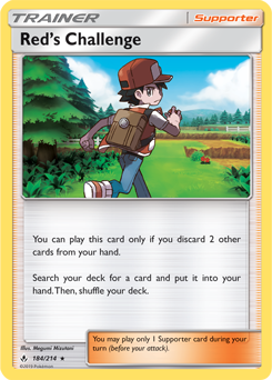 Red's Challenge 184/214 Pokémon card from Unbroken Bonds for sale at best price