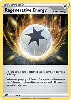 Uncommon Pokémon card Regenerative Energy 168/195 from Silver Tempest expansion