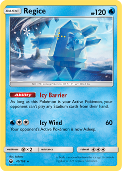 Regice 45/168 Pokémon card from Celestial Storm for sale at best price