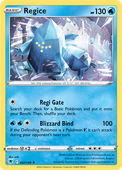 Regice 037/189 Pokémon card from Astral Radiance for sale at best price