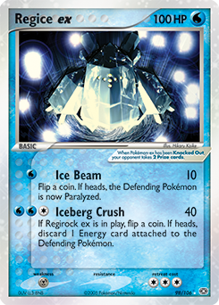 Carte Pokémon Regice ex 98/106 de la série Ex Emeraude en vente au meilleur prix