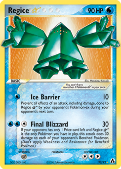 Regice Star 90/92 Pokémon card from Ex Legend Maker for sale at best price