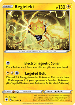 Rare Pokémon card Regieleki 051/189 from Astral Radiance expansion
