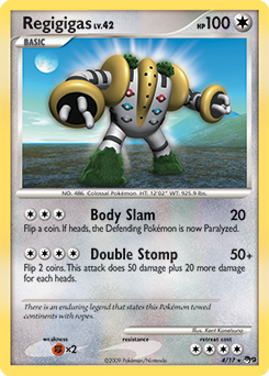Carte Pokémon Regigigas 4/17 de la série POP 9 en vente au meilleur prix