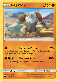 Regirock 80/168 Pokémon card from Celestial Storm for sale at best price