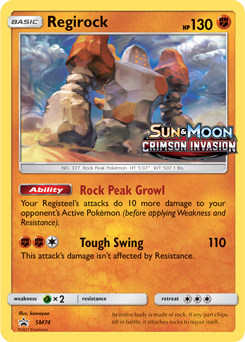 Regirock SM74 Pokémon card from Sun and Moon Promos for sale at best price
