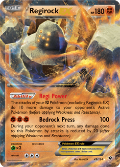 Regirock EX 43/124 Pokémon card from Fates Collide for sale at best price