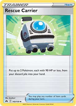 Rescue Carrier 142/159 Pokémon card from Crown Zenith for sale at best price