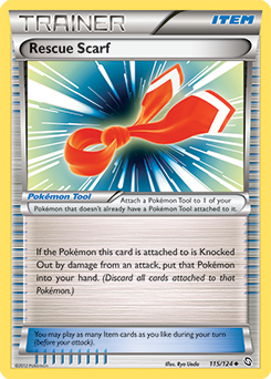Uncommon Pokémon card Rescue Scarf 115/124 from Dragons Exalted expansion