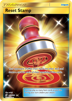 Secret Gold Pokémon card Reset Stamp 253/236 from Unified Minds expansion